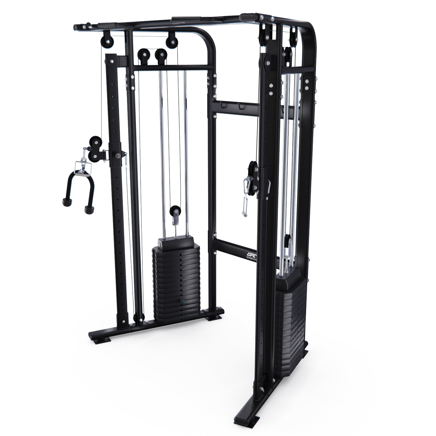 Кроссовер DFC "HomeGym" D71506, 2 стека, 75кг, противоскользящие ручки, черный