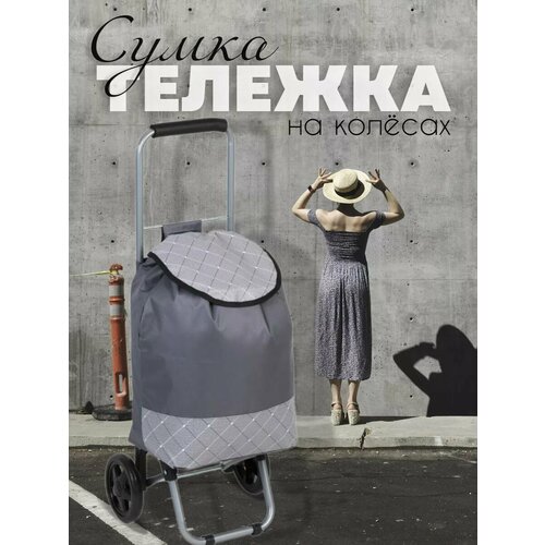 фото Сумка-тележка vetta, 21 л, 22х86х30 см, серый
