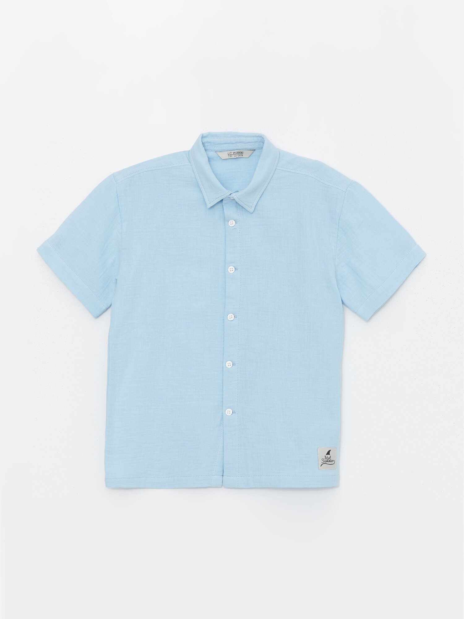 Школьная рубашка LC Waikiki, размер 11-12 лет, light blue