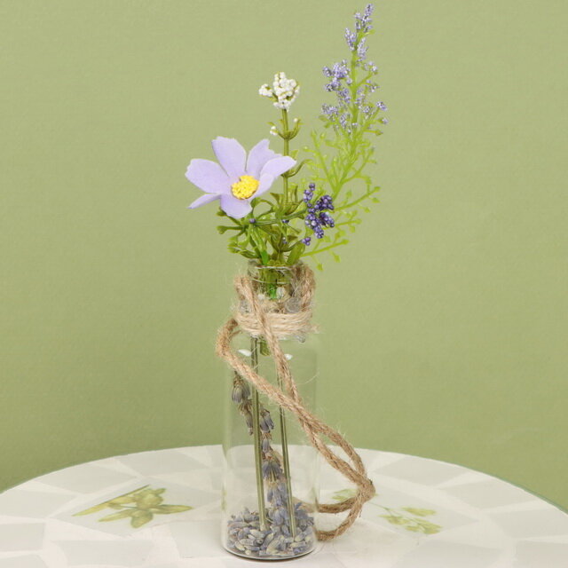 Подвесная стеклянная ваза с лавандой Марселина 18 см, Kaemingk, 865071