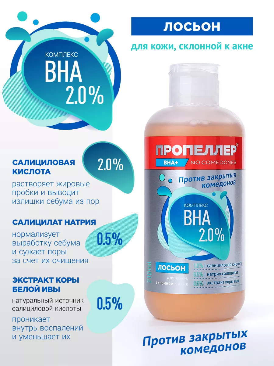 Пропеллер Лосьон комплекс ВНА 2,0% для кожи, склонной к акне — фото 1