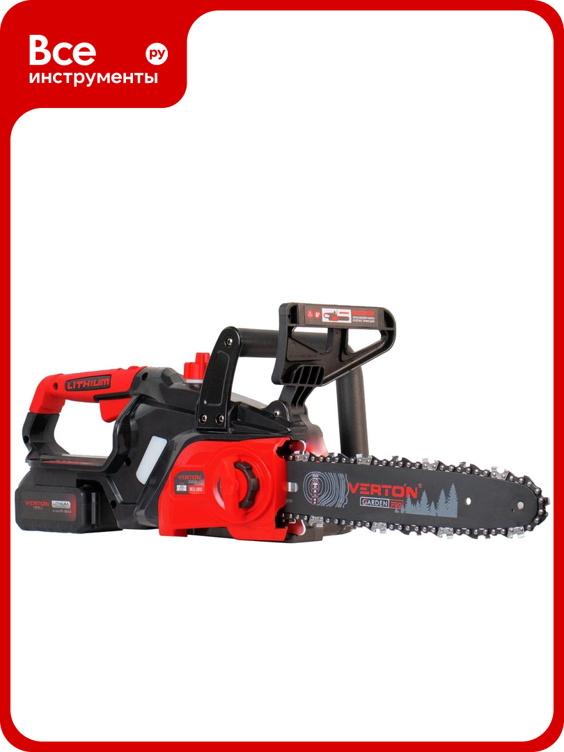 Пила аккумуляторная бесщеточная цепная VERTON Garden Green Pro BCS-2012 01.14201.17009