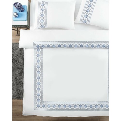 Постельное белье Madame Coco перкаль хлопок цвет синий 15 спальное 10000₽