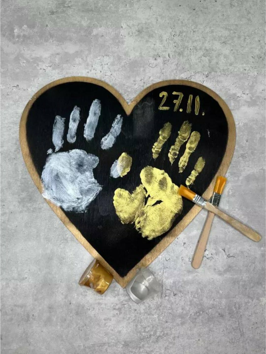 Холст для влюбленных пар, печать счастья, опечатки рук, набор для рисования YURAK — фото 1