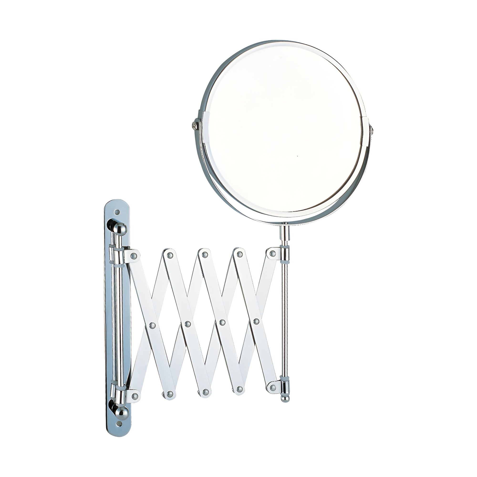 Зеркало косметическое двустороннее Рыжий кот M-1612 настенное d 17 см