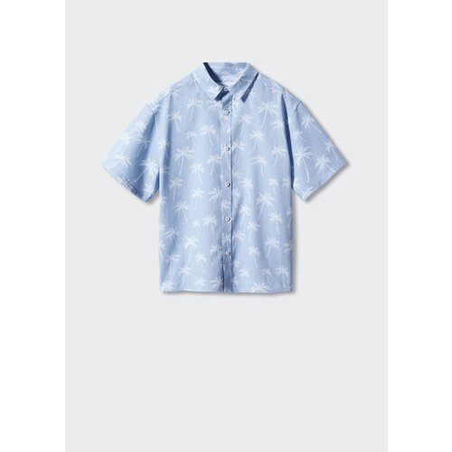 фото Рубашка mango, размер 128, синий