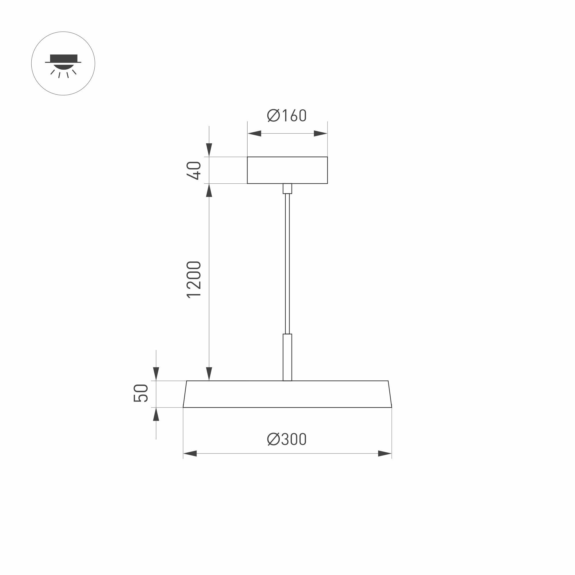 Подвесной светодиодный светильник Arlight Sp-Elegant-R300-17W Warm3000 / - фото №5