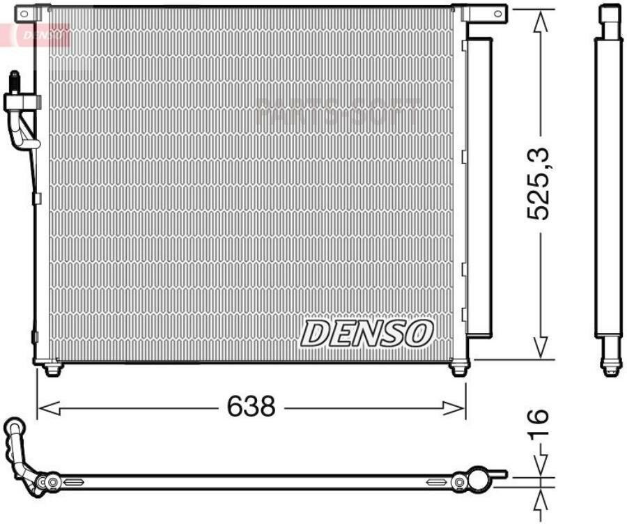 DENSO DCN10049 Радиатор кондиционера