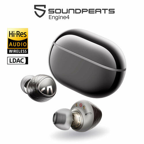 Наушники беспроводные, SoundPeats Engine4, серые