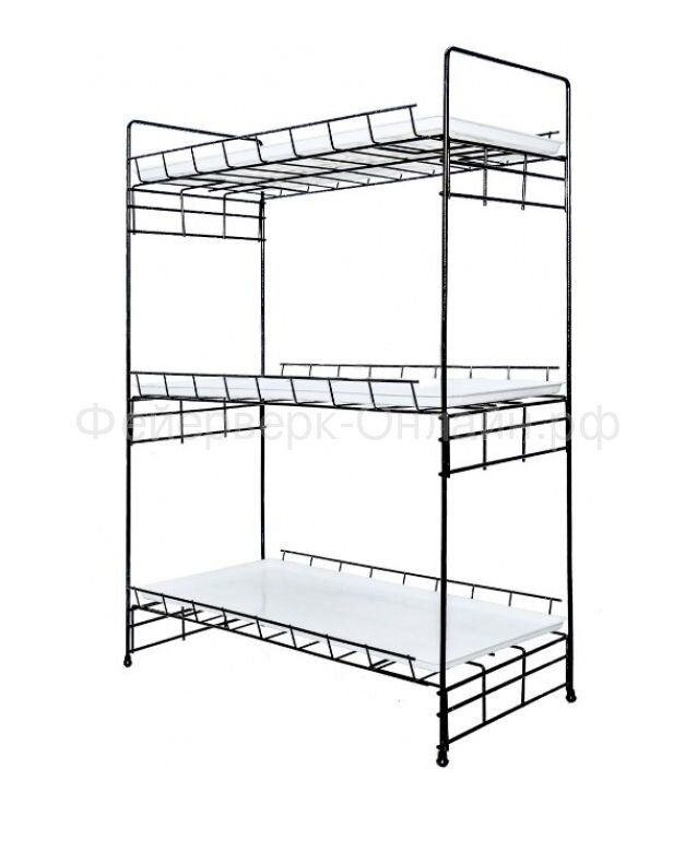 фото Полка для рассады Метаформ 3-х ярусная с поддонами