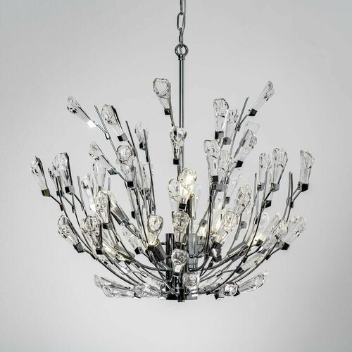FABIANA Люстра подвесная Notte Giorno Кристалл Прозрачный +хром