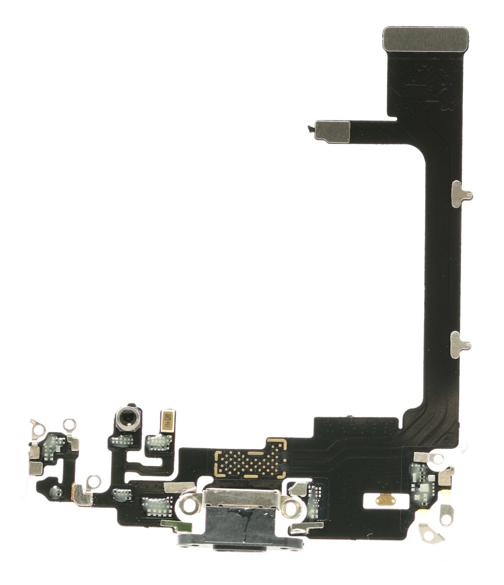 Шлейф для iPhone 11 Pro разъем зарядки/микрофон Черный