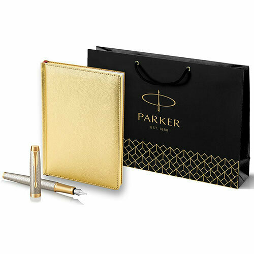 193312_8111684 Набор Parker (Паркер) IM Premium Warm Silver Grey GT из перьевой ручки и ежедневника недатированного