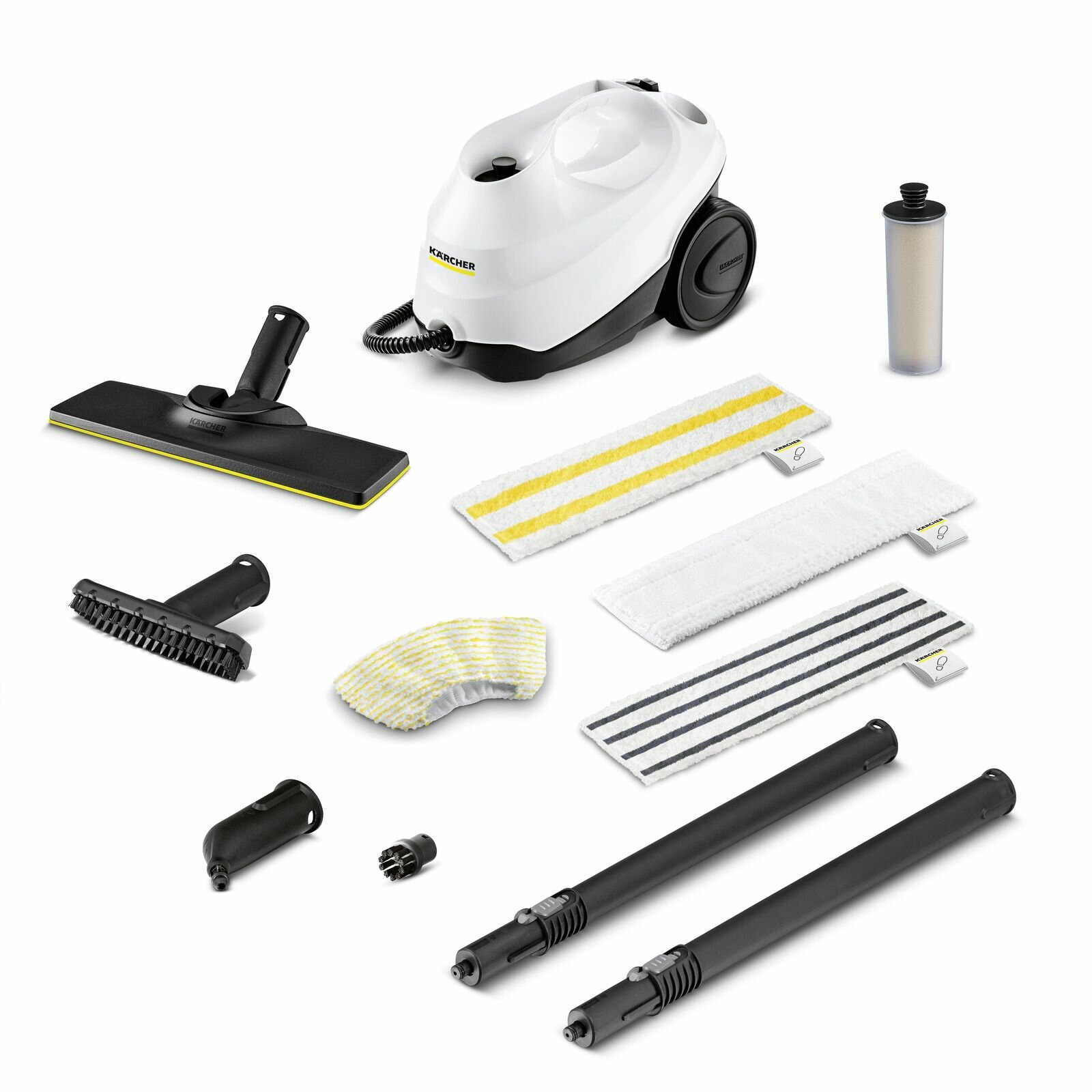 Пароочиститель Karcher SC 3 EF Anniversary Edition *EU 1.513-660.0 двухступенчатый регулятор расхода пара на рукоятке паровой шланг с пистолетом 2.2 м белый