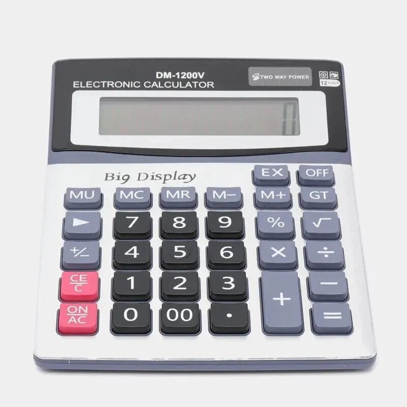 Калькулятор настольный большой 12-разрядный с двойным питанием