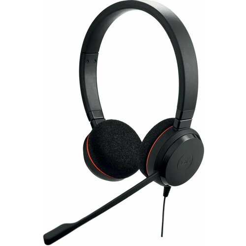 Гарнитура Jabra Evolve 20 UC Duo для контактных центров накладные черный 4999-829-209 6388₽