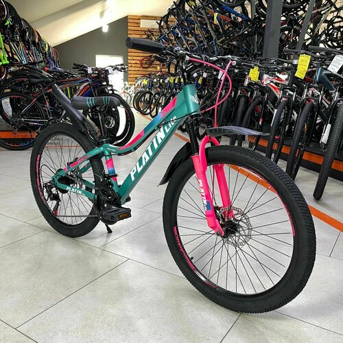 Велосипед горный подростковый 24 PLATIN MD-745-70 12 на рост от 120 до 160 см 21 скорость дисковые тормоза для девочки для подростка итальянский дизайн 1550000₽