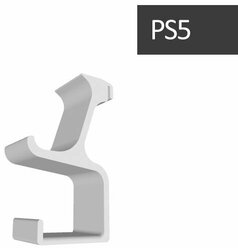 Кронштейн для игровых джойстиков и наушников на корпус PS5 / Playstation 5 / белый