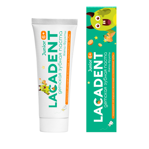 Зубная паста детская Lacedent Мята-Фрукты, от 6 лет, 50мл