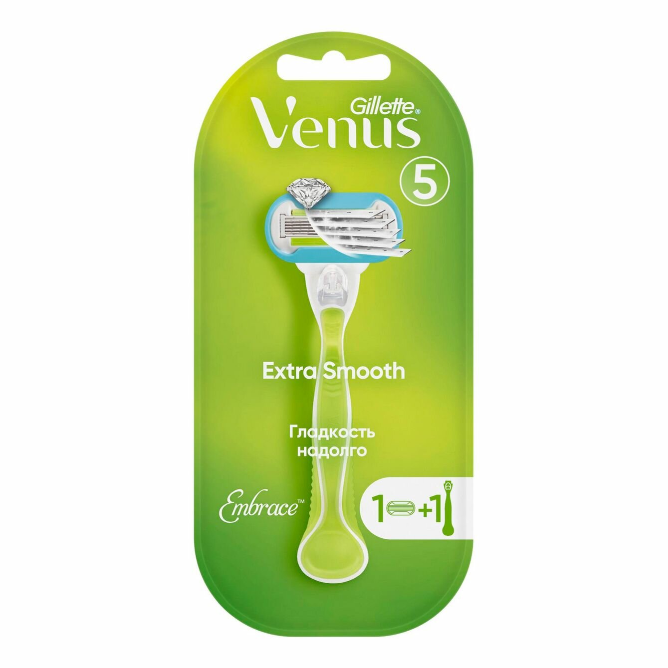 Бритвенный станок со сменной кассетой Venus Extra Smooth 5 лезвий