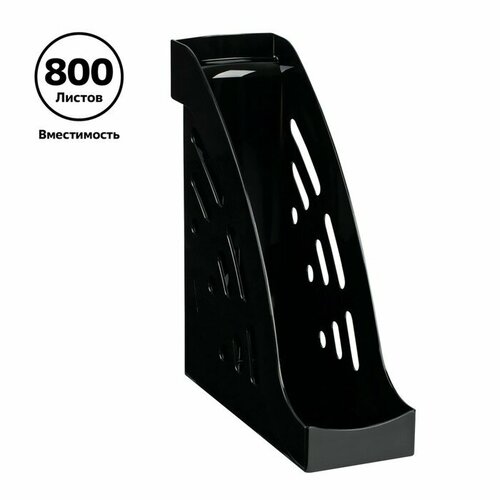 Лоток для бумаг вертикальный СТАММ Эксперт черный ширина 95мм 581₽