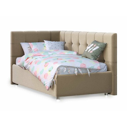 Кровать Nuvola Sabina 90 угловая Velutto 22 (с основанием) 90х200