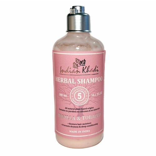 Herbal Shampoo VANILLA TOBACCO Indian Khadi Травяной шампунь ваниль и табак Индиан Кхади 300 мл 1230₽