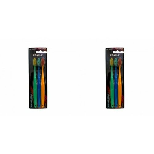 Dr. Gloss Набор зубных щеток Family 3 шт/уп, 2 уп