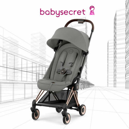 Прогулочная коляска Cybex Coya Mirage Grey на шасси Rosegold прогулочная коляска cybex coya mirage grey на шасси matt black