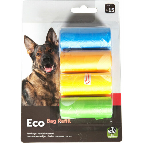 Пакетики биоразлагаемые для уборки за собаками Flamingo 22 х 32 см 4 х 15 шт FL512454 423₽