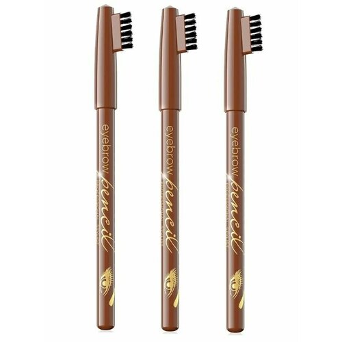 Eveline Cosmetics Карандаш для бровей Eyebrow pencils, оттенок soft brown, 5г - 3 штуки