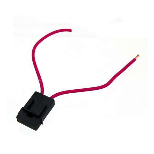 Держатель флажкового предохранителя FHC-1038-5FB-045U BLACK пластик с крышкой красным проводом 200₽