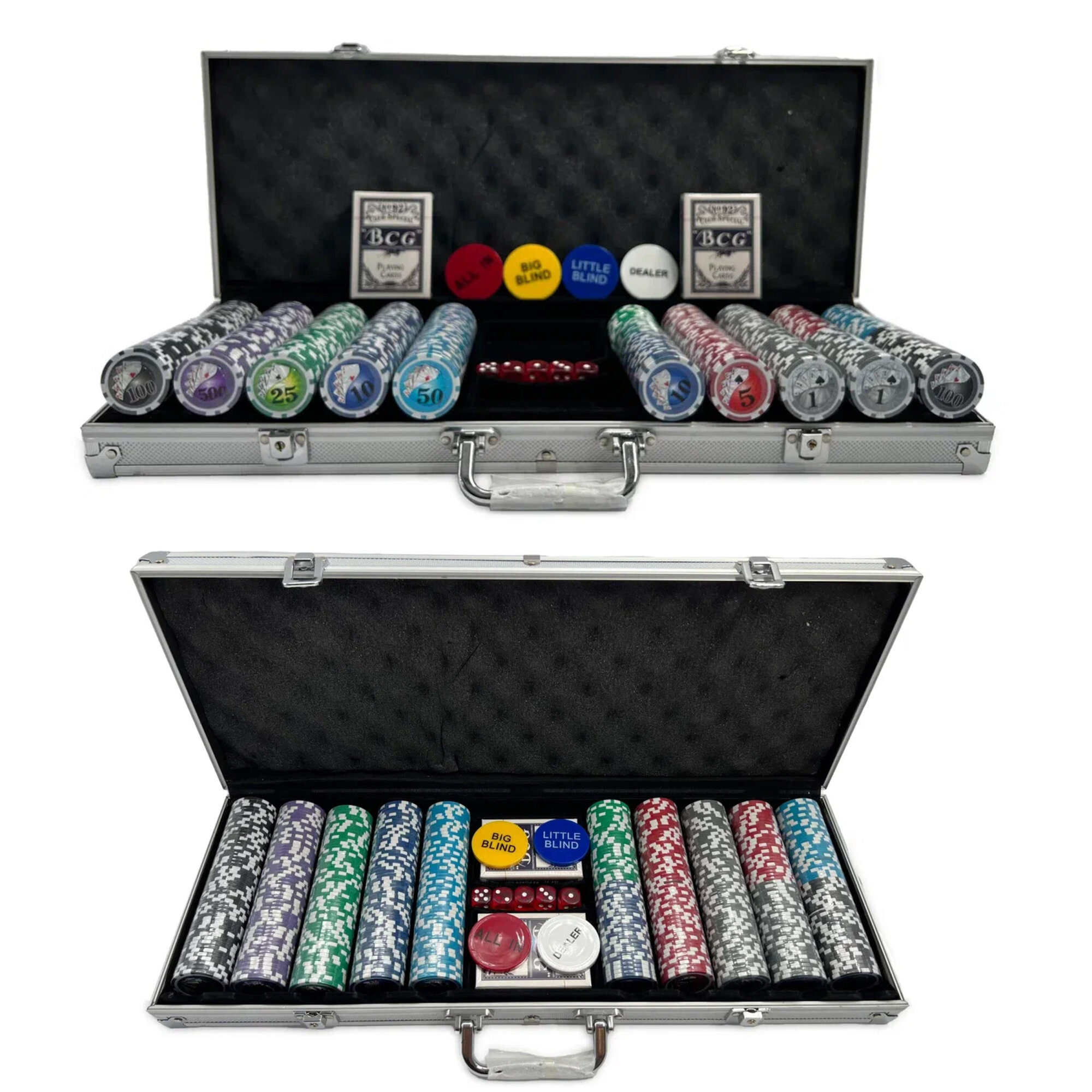 Набор для покера Gamesfamily на 500 фишек в алюминиевом чемодане