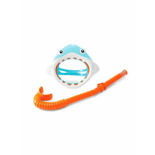 Набор для плавания Акула (маска + трубка) 3-8 лет 55944-KR1 набор для плавания акула оранжево голубой маска трубка 3 8 лет intex 55944
