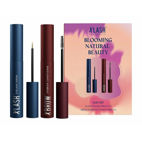 XLASH COSMETICS Blooming Natural Beauty Duo Set Набор (Сыворотка для роста ресниц + Кондиционер для роста бровей) сыворотка для роста бровей и ресниц augustinus bader the eyebrow