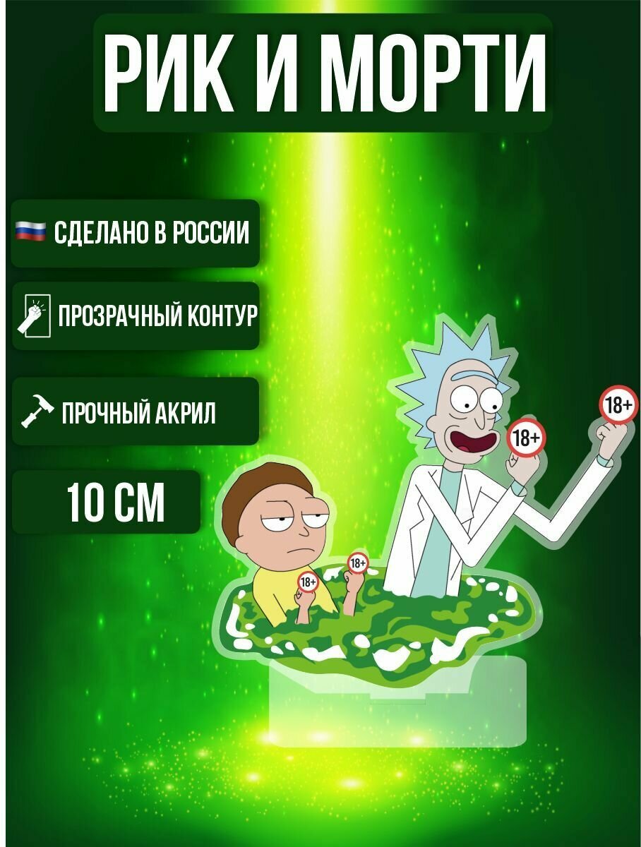 Фигурка акриловая Рик и Морти Rick and Morty Рик Санчес и Морти Смит