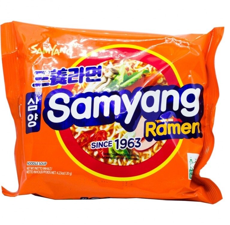 Лапша Samyang Ramen Hot Beef / СамЯнг острая со вкусом говядины 120гр