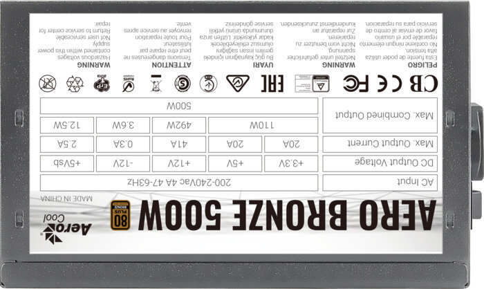 Блок питания AeroCool 500W - фото №16