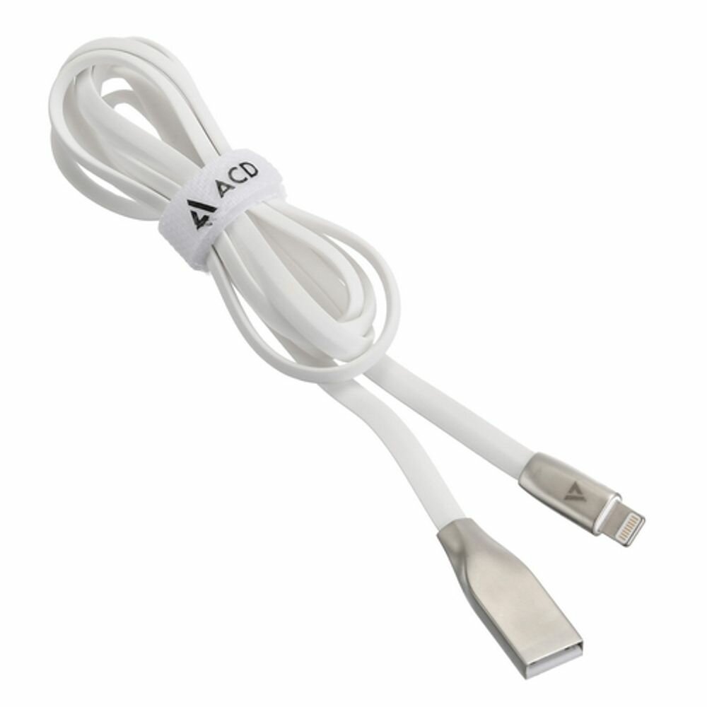 Кабель Lightning / USB Type-A ACD Infinity (ACD-U922-P5W) 1.2м, белый - фото №3