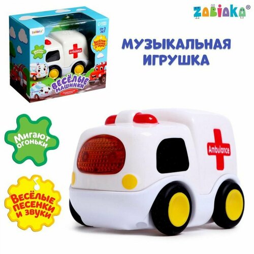 zabiaka музыкальная игрушка машина скорой помощи звук свет цвет белый Музыкальная игрушка Машина скорой помощи , звук, свет, цвет белый