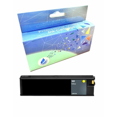 Картридж L0R15A № 981для HP PageWide 556/558 16K Yellow AQUAMARINE (Совместимый) струйный картридж opticart 981y l0r15a