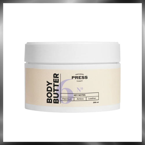 Крем для тела PRESS GURWITZ PERFUMERIE 6 парфюмированный баттер с маслом авокадо увлажняющий питательный для ухода за сухой кожей после душа ноты пачули амбры и кожи косметика на подарок 3501₽