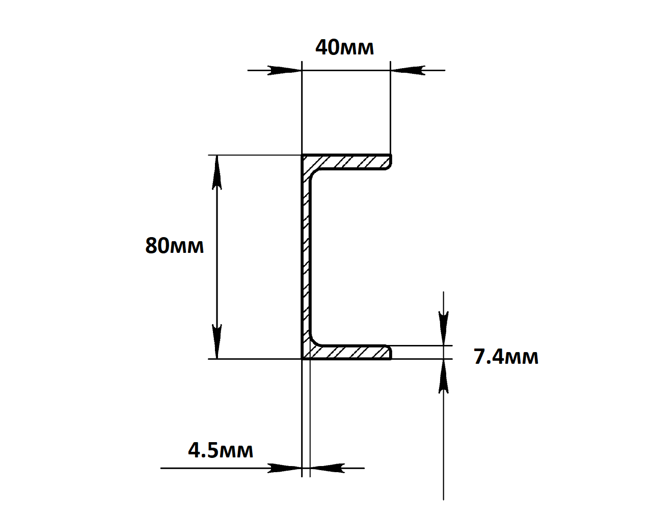 Швеллер 8 У