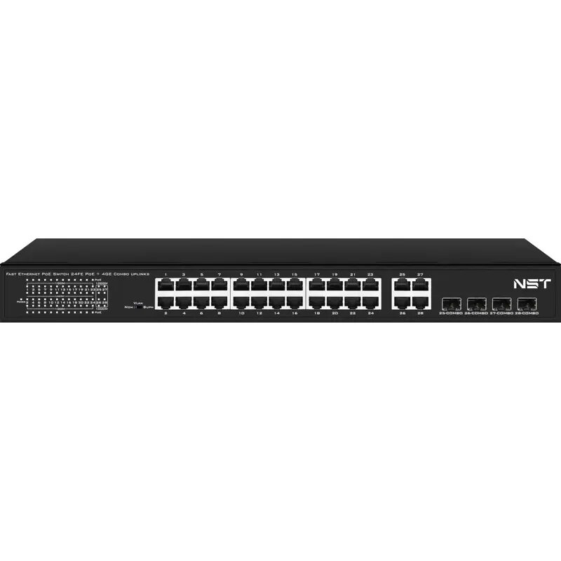 PoE-коммутатор NST Fast Ethernet RJ45x24 (NS-SW-24F4G-P)