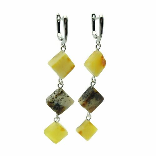 Комплект серег Янтарная Радуга, размер/диаметр 72 мм, мультиколор