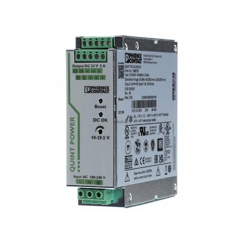 Источник питания постоянного тока 85 264 В 24 В 120 Вт QUINT-PS1AC24DC5 Phoenix 2866750 4046356113786 80724₽