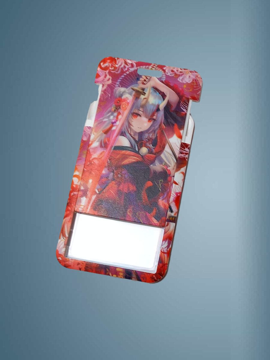 Чехол для бейджа Melody, на ленте, пластик, вертикальное крепление, красный — фото 1