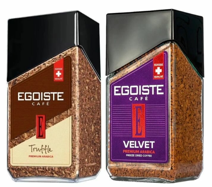 EGOISTE Кофе растворимый 2 шт, по 95 гр. (Truffle, Velvet)