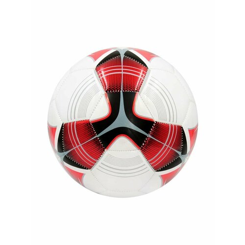 Мяч футбольный (глянцевый) бело-красный 240222-KR2