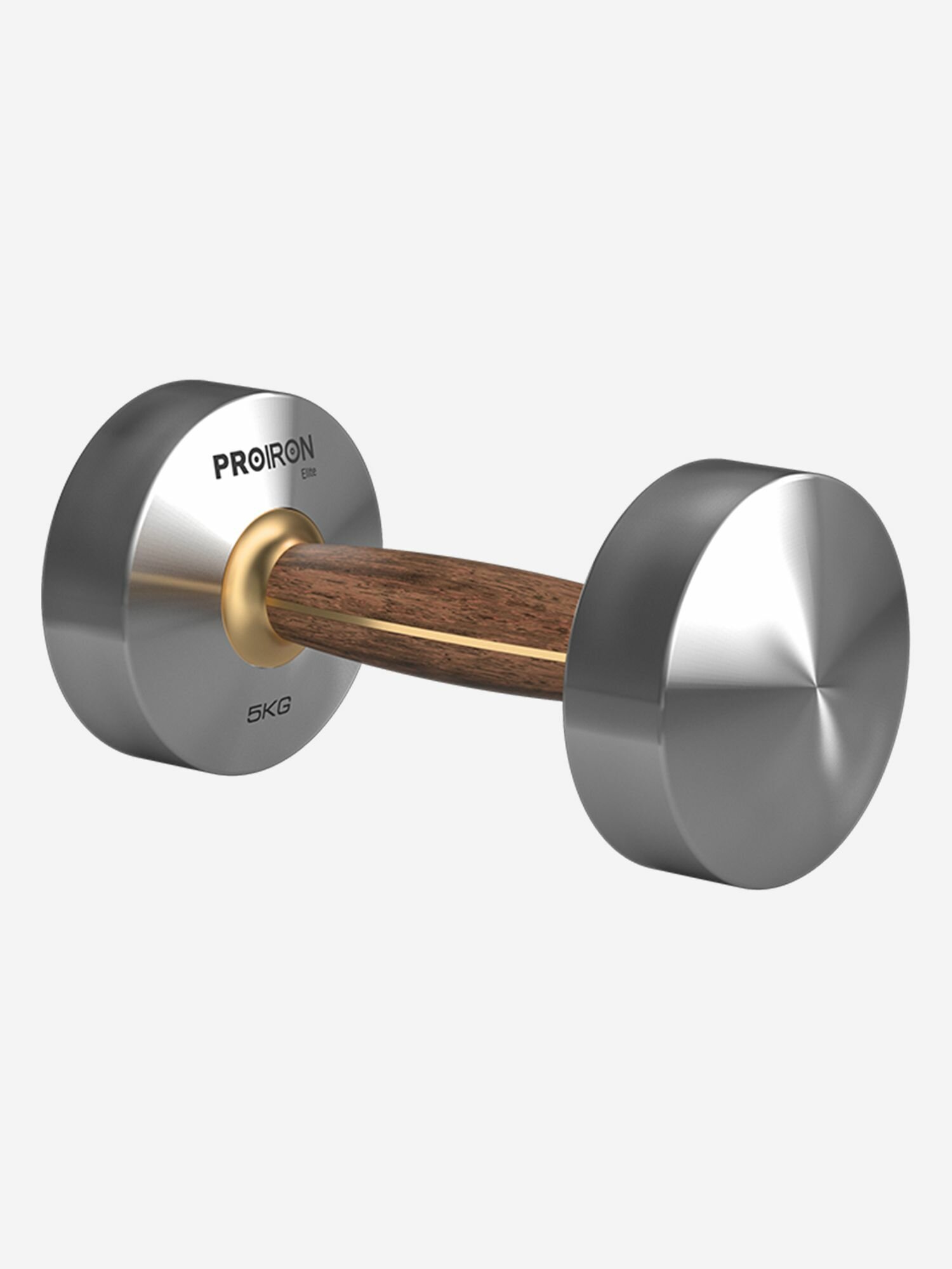 Гантель 5 кг, 1 шт, PROIRON, из нержавеющей стали и орехового дерева